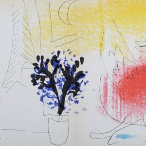 Marc Chagall – Le Coq Rouge Litografia – Mourlot Frères, 1957
