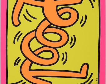 キース・ヘリング - 「ラブハート」 - ヴィンテージ オフセット