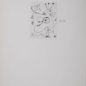 Joan Miró Etching: The Man with the Plumed Hat, 1956 - Surrealist Print