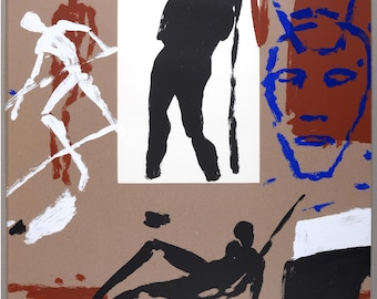 Mimmo Paladino Silkscreen: Composition, 1992 - Signed Limited Edition