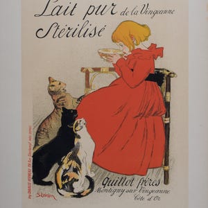 T. A. Steinlen – Lait Pur Stérilisé 1897 – Les Maîtres de l’Affiche Pl. 95 – Art Nouveau Lithograph – Imprimerie Chaix – Belle Époque Poster
