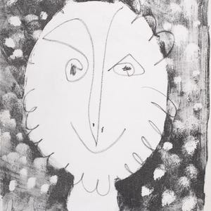 Picasso – Tête, 1949 – Original Lithograph Frontispiece – Picasso Lithographie Vol I – Mourlot Print – Vintage Modern Art Print
