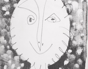 ピカソ　牧神 ピカソ ヴィンテージ プリント 1955 オリジナル ブック プレート「牧神