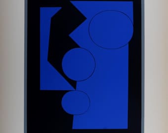 Vasarely 'El Cielo' Signed Screenprint: Op Art, 1956, Numbered Edition