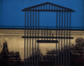 Litografia de Max Ernst: La liberté détruite par l'absence, 1969