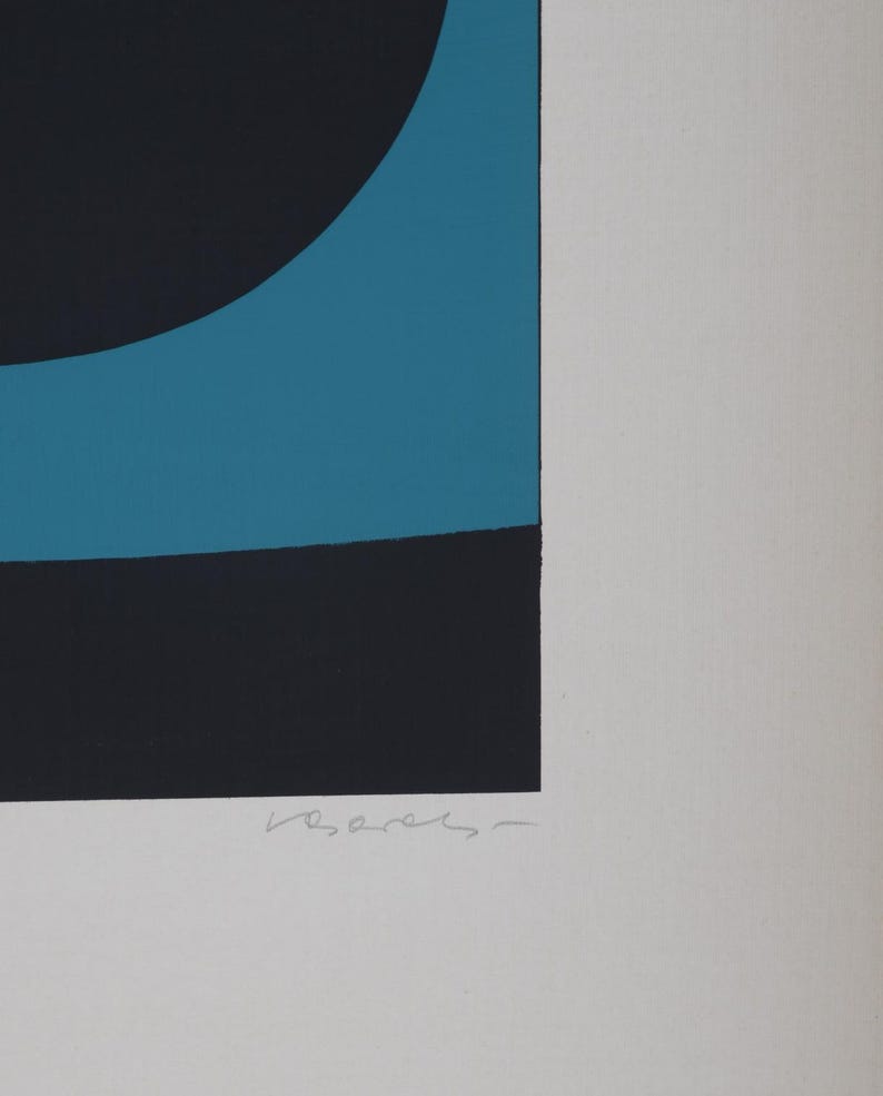 Vasarely El Llano Screenprint: Signed Op Art, 1956 Limited Edition image 4