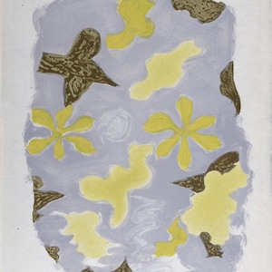 Georges Braque - "La Sorgue", 1963 - Litografía rara sobre papel japonés - De la Carta Amorosa de René Char - Edición limitada de 50 ejemplares