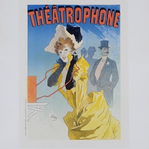 Jules Chéret – &quot;Le Théâtrophone&quot;, 1896 – Original Lithograph – Plate #33 from Les Maîtres de l’Affiche – Vintage Belle Époque Poster