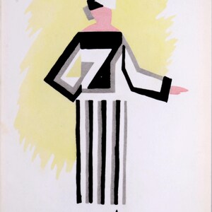 Sonia Delaunay – Costumes (1969) – Pochoir Print – Art Deco – Jacomet – Limited Edition Vintage Modernist Artwork