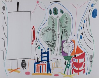 PICASSO Vintage Print 1955 