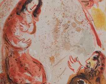 マルク・シャガール『レビ族、エルサレムの窓』限定版リトグラフ