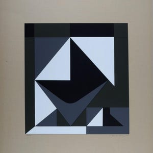 Victor Vasarely (1906–1997) - Calles Pequeñas de la vieja ciudad, 1956