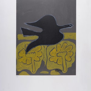 Georges Braque - &quot;Menton&quot;, 1964 - Original Color Lithograph - Numbered Edition of 500 - Pre-Text Proof for the 5th Menton Biennale