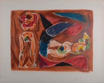 André Masson Odalisque Lithograph – Signed, Limited Edition Surrealist Print