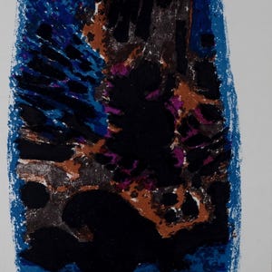 Alfred Manessier (1911–1993), &quot;Eau souterraine Tache noire n2&quot;, 1962, Original Color Lithograph Published by XXe Siècle – Limited Edition