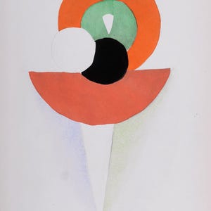 Sonia Delaunay Costumes Pochoir Print: Art Deco Theater Design, 1969