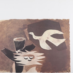 Georges Braque Lithograph: L’Oiseau et son nid, 1956 Maeght Edition