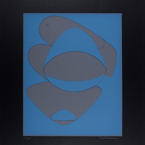 Victor Vasarely (1906–1997) – Mar Caribe, 1956 - Rare Hand-Signed & Numbered Screenprint – Limited Edition of 130