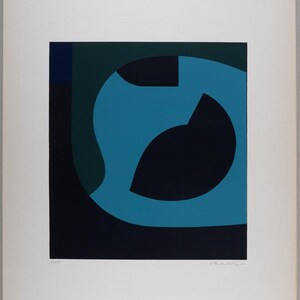 Vasarely El Llano Screenprint: Signed Op Art, 1956 Limited Edition image 2