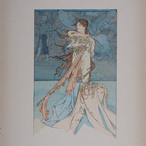 Alphonse Mucha (1860–1939) — Rama, dramatisches Gedicht in drei Akten #5 (1898), Original Farblithographie auf Vélin Papier
