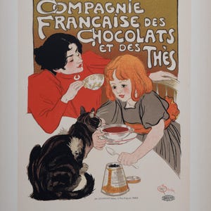 T. A. Steinlen – Chocolats et Thés 1899 – Les Maîtres de l’Affiche Pl. 170 – Art Nouveau Lithograph – Imprimerie Chaix