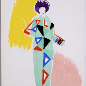 Sonia Delaunay (1885–1979) — Costumes, 1969 (After) Pochoir Print – Limited Edition – Jacomet Process – Mid-Century Modern