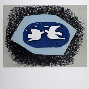 Georges Braque (Dopo) – "Oiseaux dans leur nid", 1967 – Litografia su carta velina – Da Derrière Le Miroir n. 166 – Firmata su lastra.