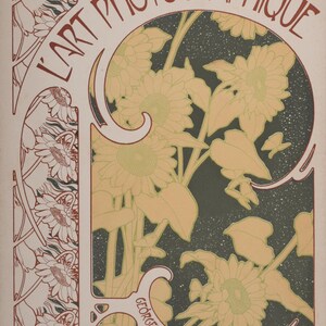 Alphonse Mucha – L'Art Photographique Cover, 1899–1900 – Lithographie originale sur papier Vélin – Illustration de périodique Art nouveau
