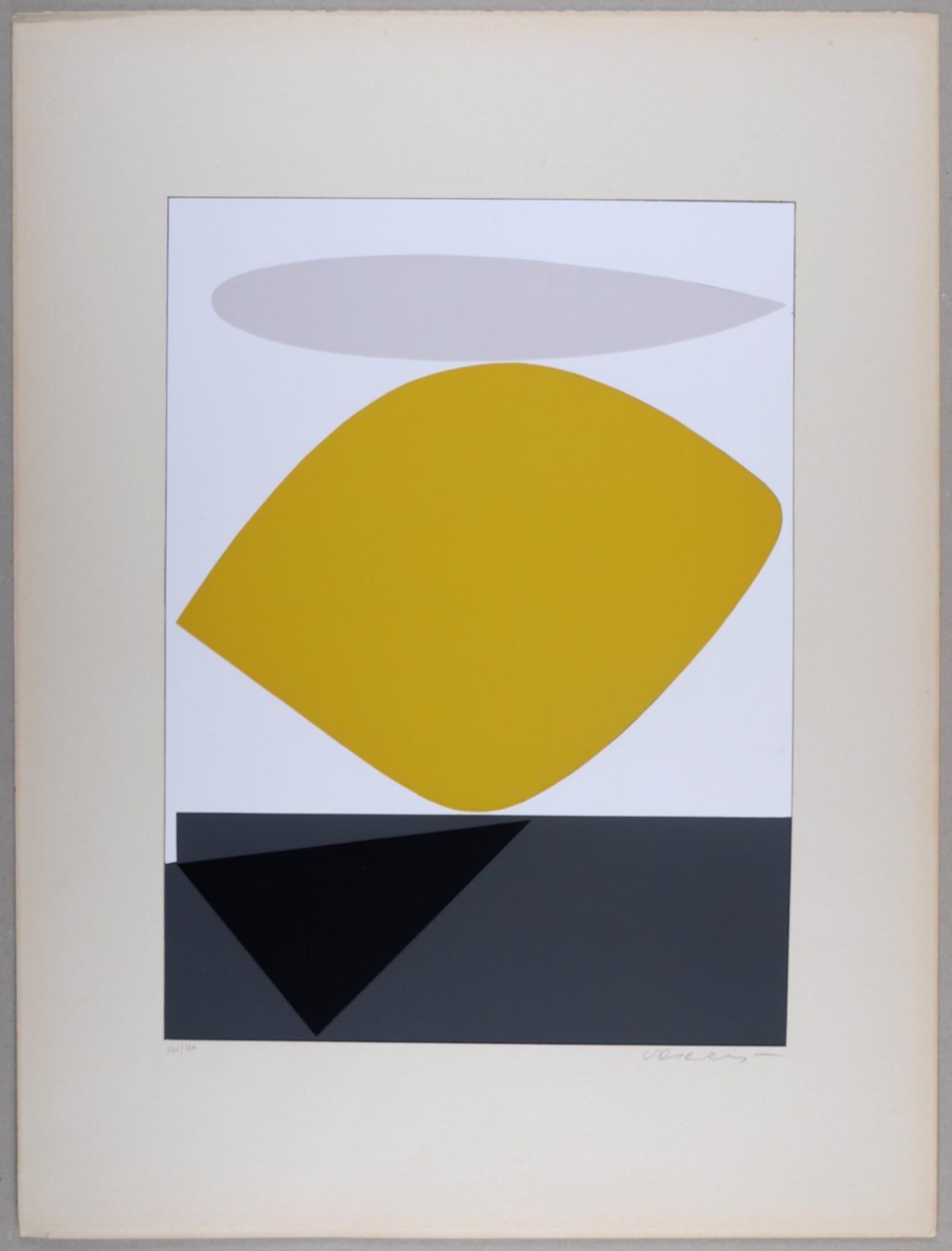 ヴィクトル・ヴァザルリ直筆サイン入りシルクスクリーン作品「ラ