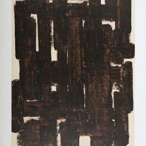 Pierre Soulages Lithograph: Vintage French Modernist Print, 1962