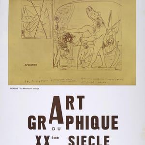 Picasso – Le Minotaure Aveugle, 1969 – Vintage French Exhibition Poster – Color Lithograph – 20th Century Graphic Art – Menton