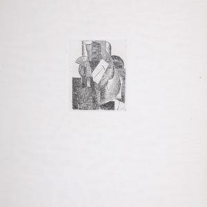 Picasso Cubist Etching: L&#39;Homme au chapeau, 1947 - Bloch 29