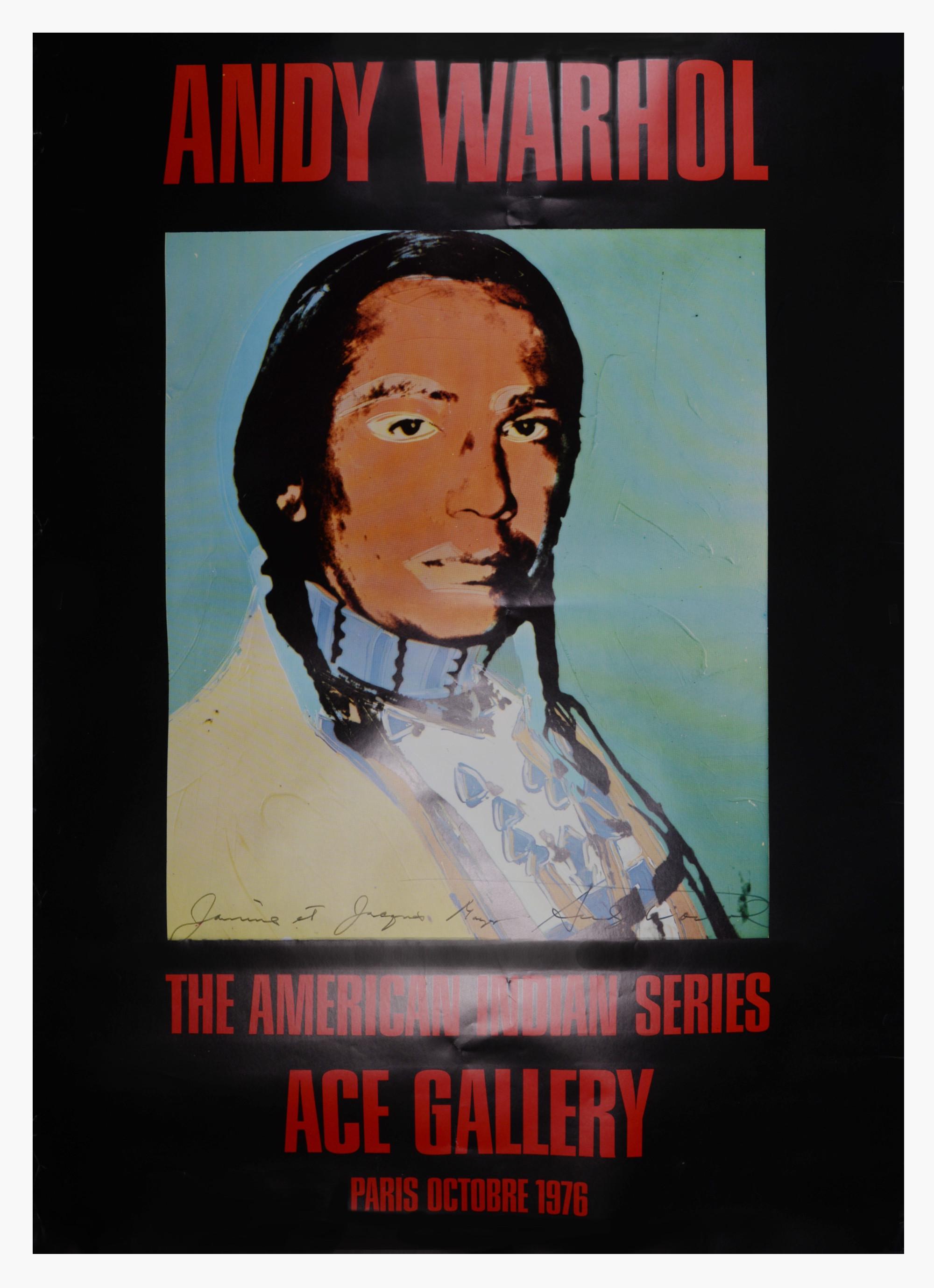 Andy Warhol American Indian Series Poster: Hand-signed Offset