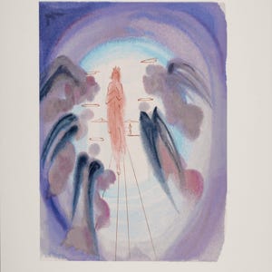 Salvador Dalí - La Joie des Bienheureux - Original Woodcut Print - Divine Comedy