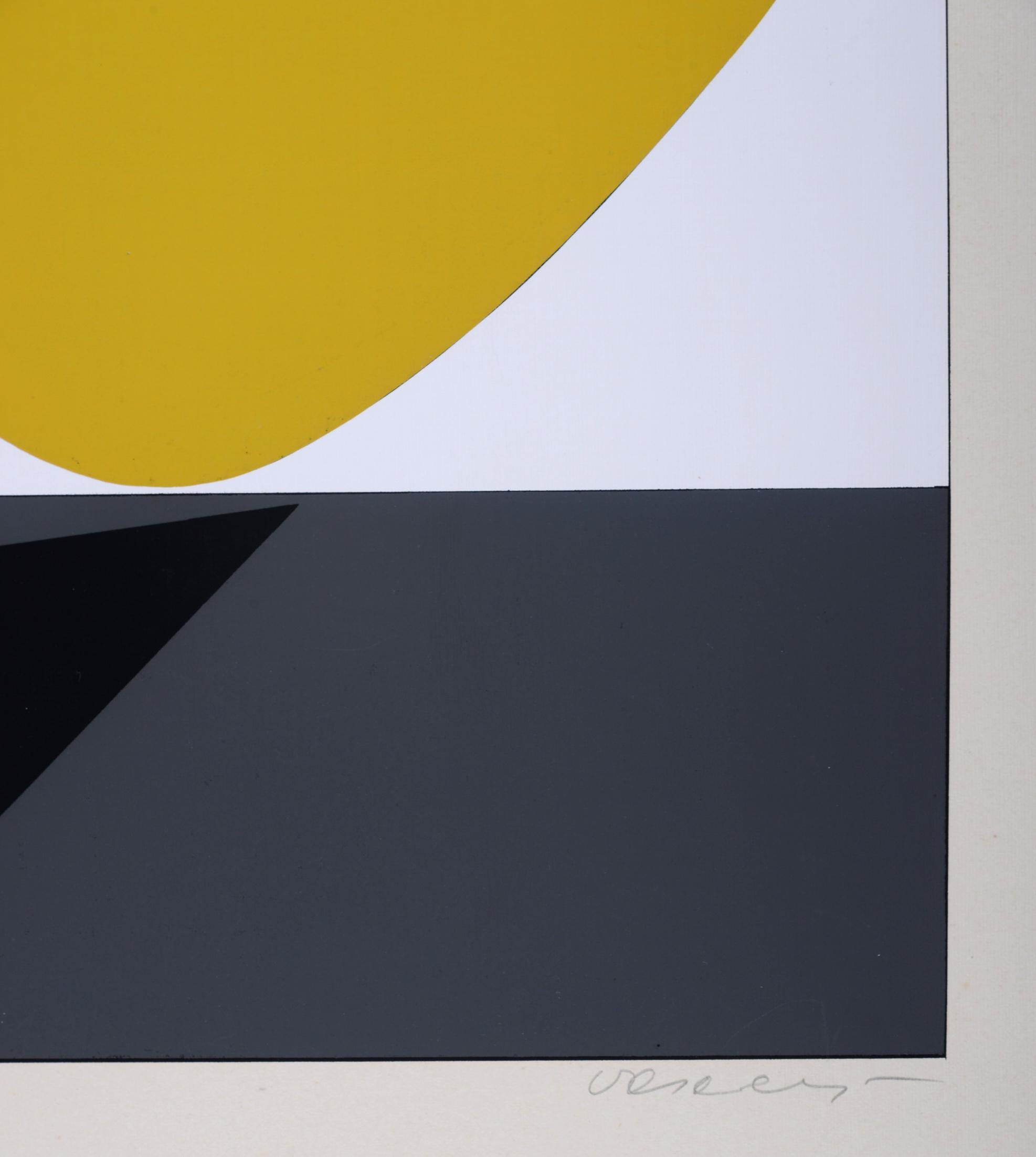 ヴィクトル・ヴァザルリ直筆サイン入りシルクスクリーン作品「ラ