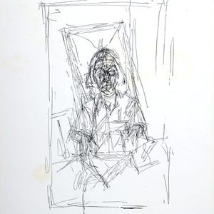 Giacometti Lithograph: Mid-Century Modern Art Print, Paris Edition