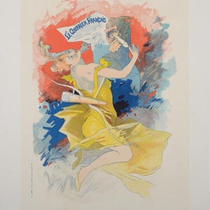 Jules Chéret - "Le Courrier Français", 1897 - Litografia originale - Les Maîtres de l'Affiche - Poster d'arte vintage Belle Époque