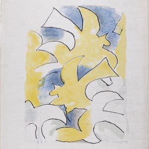 Georges Braque - "Migración", 1963 - Litografía rara sobre papel japonés - De Lettera Amorosa de René Char - Edición limitada de 50.