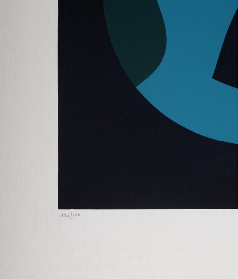 Vasarely El Llano Screenprint: Signed Op Art, 1956 Limited Edition image 3