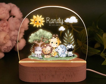 Veilleuse cadeau bébé personnalisée, lampe de chevet pour maman, cadeau d'anniversaire d'enfant, cadeau de baby shower, nuit de chevet, cadeau nouvelle maman, décoration de chambre à coucher