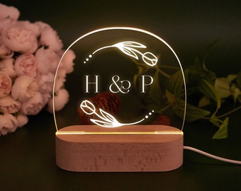 Nom lumineux LED personnalisé, cadeau fête des mères, enseigne lumineuse, cadeau pour couple, cadeau pour maman, cadeau d'anniversaire, cadeau de fiançailles, cadeau pour la Saint-Valentin