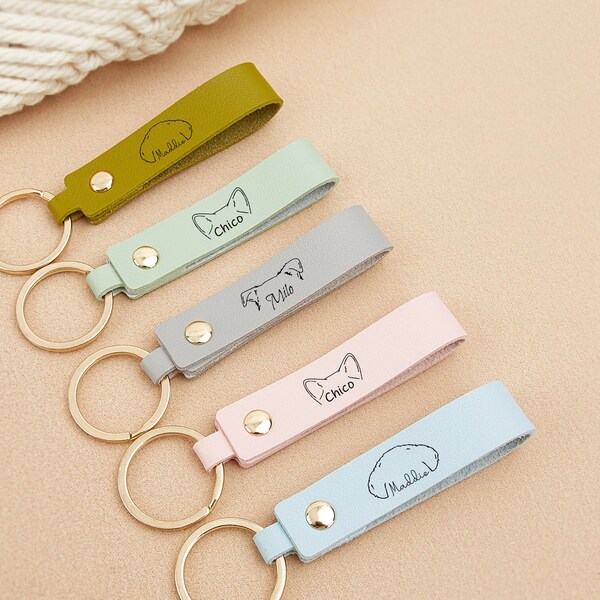 Custom Dog Keychain Etsy
