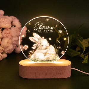 Osterhase Ei Lampe, Baby erste Ostern Frühling Nachtlicht Geschenke, Kinder Schlafzimmer Kinderzimmer Dekor, Ostern Korbfüller, Mädchen Jungen Ostergeschenke
