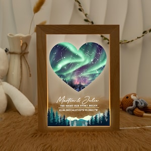 Star Map By Date Night Light, Constellation Map Lamp, Night Sky By Date, Engagement Gift, Anniversary Gift for Her, Romantic Gift for Couple