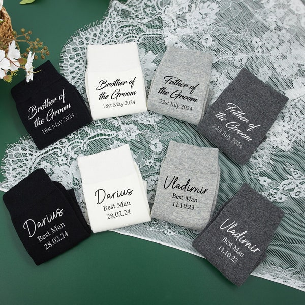 Calcetines de boda personalizados, calcetines de boda de lujo, calcetines de fiesta de bodas de cualquier rol, calcetines personalizados, regalos de boda, calcetines de padrinos de boda, regalo personalizado