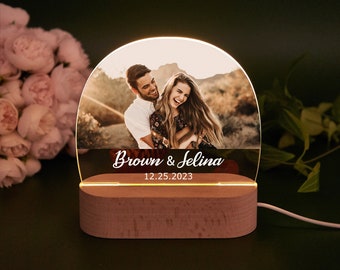 Custom Photo Night Light,Personalized Picture Led Light,Romantic Gift for Wife,Best friend Picture Frame,Valentine's Day Gift,Birthday Gift