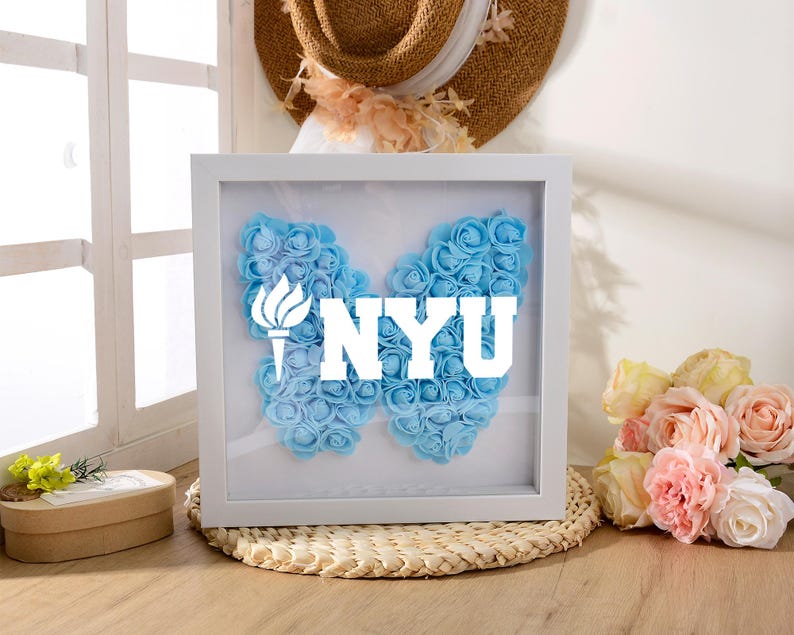 Commitment Box College Logo Flower Shadow Box, Graduation Gifts, College Acceptance ...