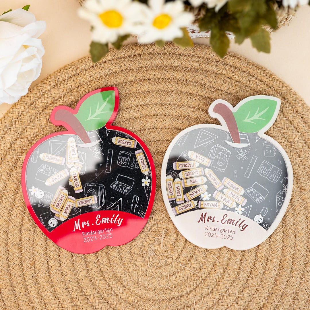 Personalized Teacher Apple Magnet, Thank You Gift, Teacher Appreciation ...