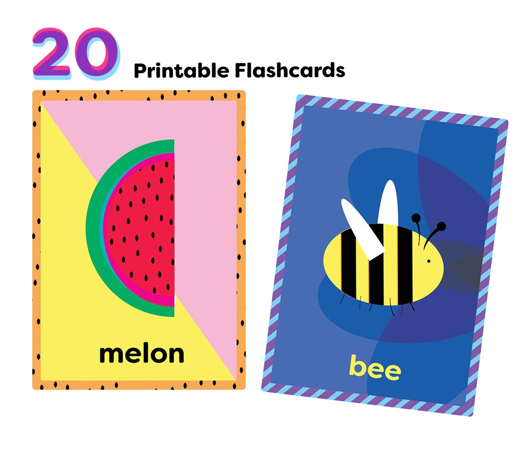 Printable Flashcards 20 Montessori Flashcards Baby Cards Educational
