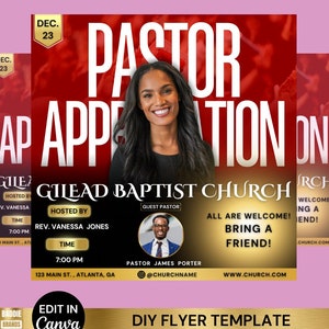 Church Flyer, Ministry Flyer, Praise and Worship Church Flyer, Prayer Conference, Pastor Appreciation Flyer, Church Service Social Media